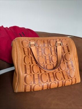 Carolina Herrera Andy 7 CH Monogram Satchel